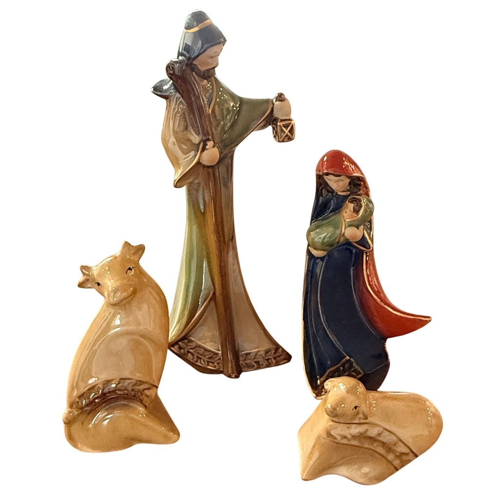 Dicksons Nativity Set 4 Piece Holy Family CHNAT-644 Multicolor 10.5in Stoneware